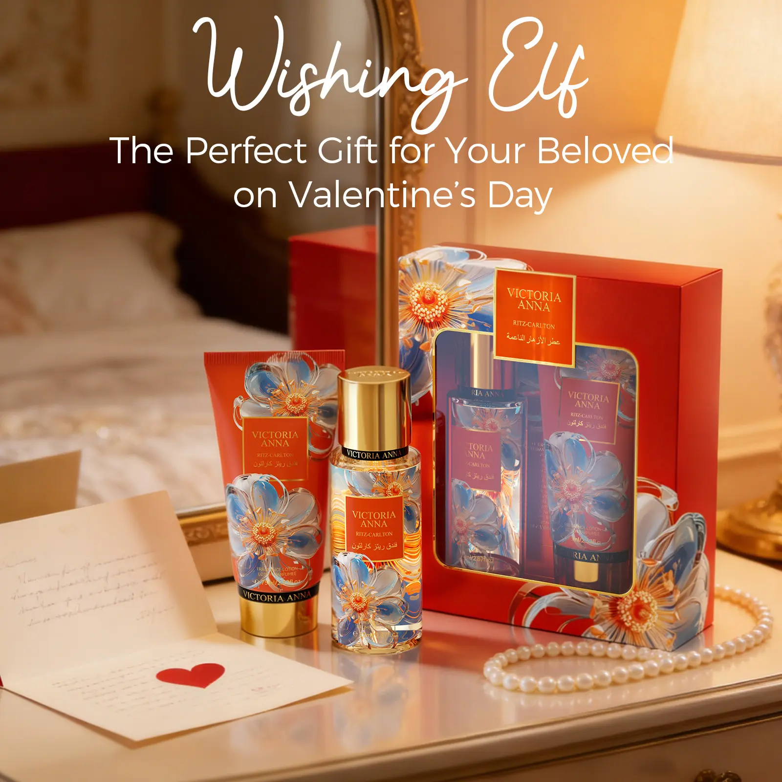 Valentine's Day Gift Set for Women and Girls,Body Spray and Body Lotion Set - Body Lotion, Body Mist, BodyCare Travel Set for Birthday Mother's Day Gifts
