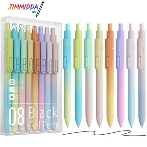 JIMMIDDA 8Pcs Gradient Colorful Gel Pens, 0.7mm Medium Point Retractable Pens, Quick Drying & Smooth Writing, Vibrant Aesthetic Ballpoint Pens for Men Women, Perfect for Journaling, Note Taking, School & Office Daily Use
