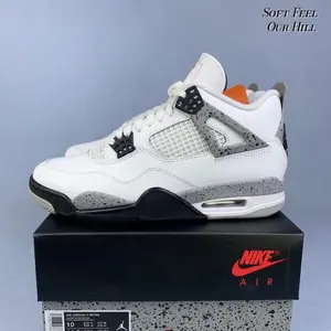 White cement fashionable classic sports shoes, outdoor running shoes, comfortable basketball shoes