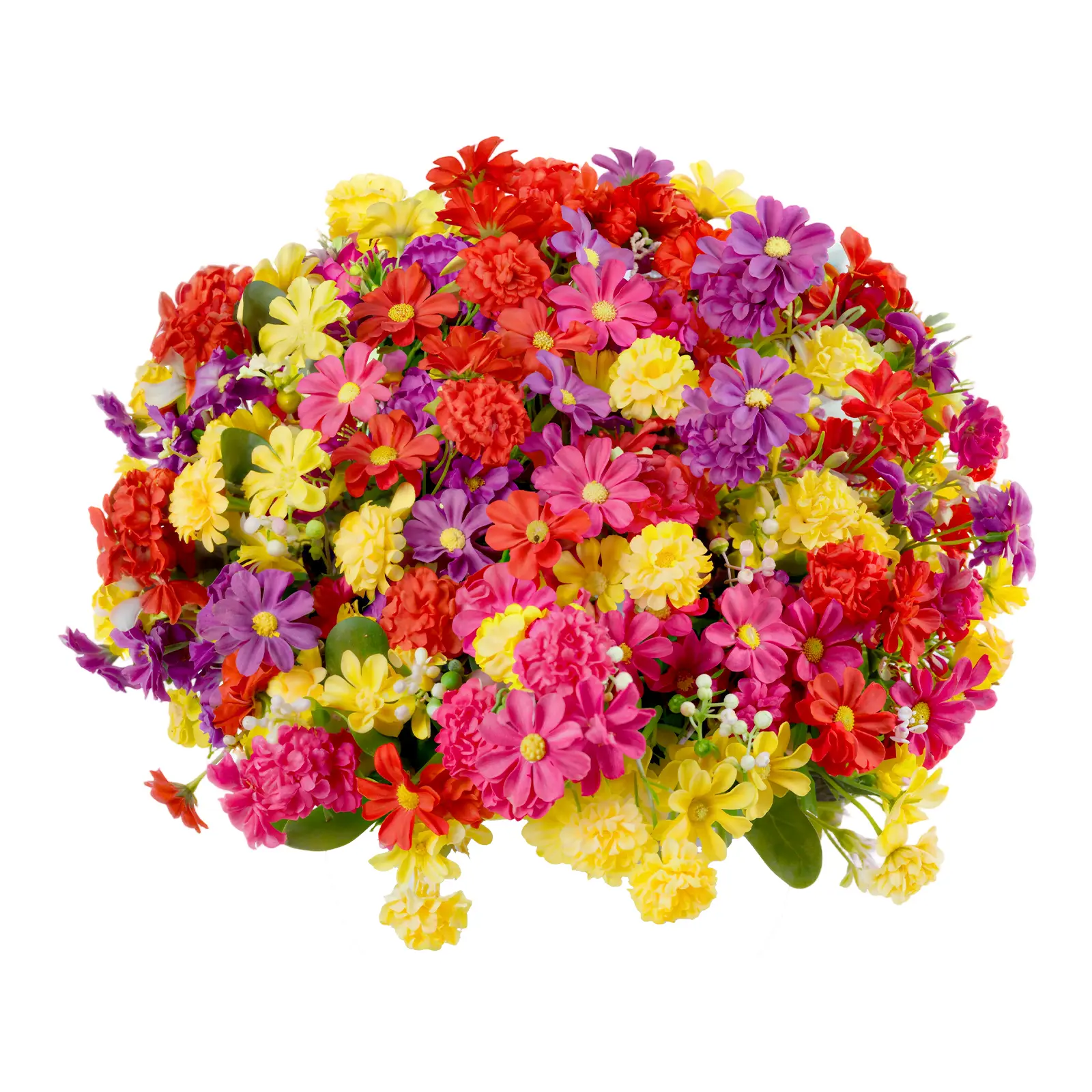 12-Bundle UV-Resistant Multi-Color Assortment Set Artificial Fall Daisy Flowers, Realistic Plastic Outdoor Decor for Porch, Garden, Home, Assortment Set Artificial Flowers