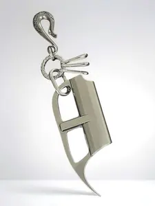 Street Retro Alloy Lighter Case Keychain Jewelry, Vintage Finish Waist Pendant, Accessory for Hip-Hop Punk Rock Styles
