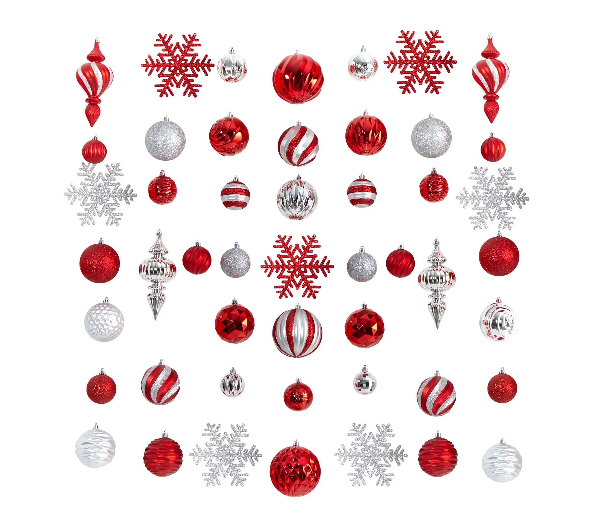 Nearly Natural Christmas Tree Ornament Box Set 81 Count