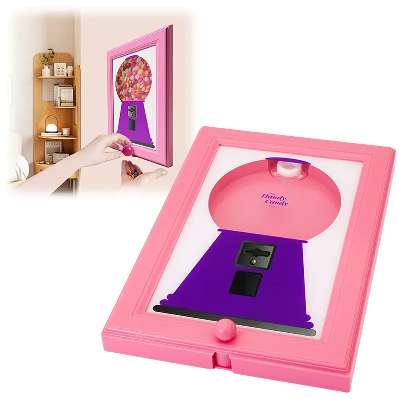 Wall Mounted Square Candy Dispenser, Photo Frame Shaped Picture Holder, Hanging Candy Photo Frame, Photo Frames for Wall, Convenient for Nuts & Pet Snacks, Perfect Christmas Gift, Trendy Square Frame Decor