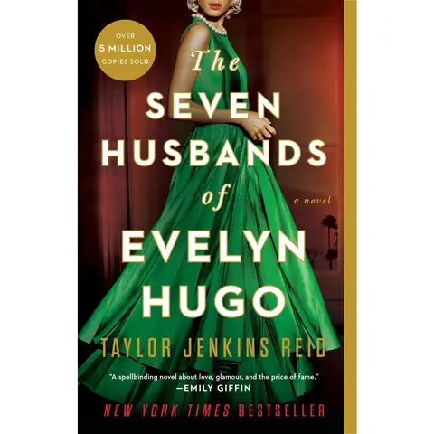 Like-New Softcover English Literature Book - The 7 Husbands of Evelyn Hugo by Taylor Jenkins Reid (English) - 400 Pages, New York Times Bestseller, Atria Books, Deep Character Arc, Raw Story, Glamour, Secrets, Intense Page Turner, Mesmerizing Journey