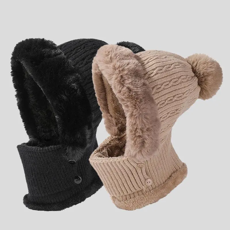 3 in 1 Winter Hat, Scarf and Mask Set - Comfortable Knitted  display picture 3