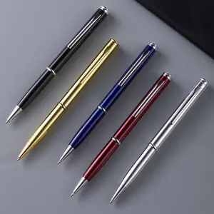 High-End Metal Ballpoint Pen, Rotating Core Ink Pen, Oil-Based Pen, Stainless Steel Signature Pen, Medium Oil Pen, Aesthetic Pens, Writing Pen, 1 Piece