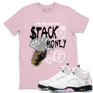 Unisex T-shirt To Match Sneakers Jordan 5 35th Anniversary - Stack Money. 100% Cotton for Casual Wear. Comfortable Summer Unisex T-Shirt to match Jordan Sneaker. Streetwear Style. urban outfitters