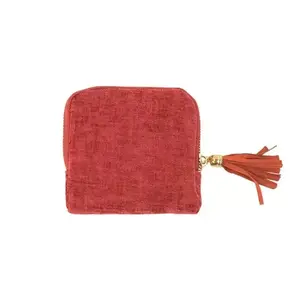 2026 New Classic Portable Velvet Travel Jewelry Box - Elegant Roll with Tassel Zipper, Compact Storage Pouch for Rings, Bracelets, Bangles, Olive Gold Home Organizer