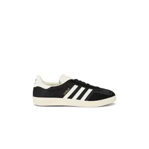 adidas Originals Gazelle Indoor Sneakers in Core Black, Cream White, & Gold Metallic