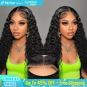 [Summervibes]Bling Hair 6x4 Glueless Lace Front Wig 100% Human Hair 180% Density Loose Deep Wave Pre Cut Pre Plucked Hair Line HD Lace Closure Wig For Women Natural Look Easy to Apply TikTokShopHolidayHaul