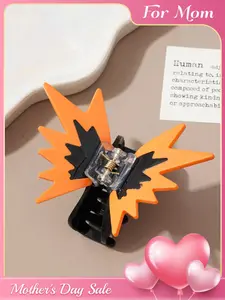 Ladies' autumn and winter sweet patchwork butterfly-shaped Hair Clips, 2-piece set, suitable for daily use and party gatherings, fashionable and trendy, easy-matching item