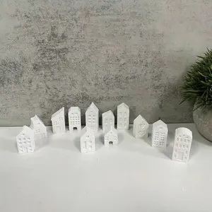European Style Small House Silicone Mold, DIY Decorative Drip Glue Gypsum Handmade Mould, High Temperature Resistant Soft Demolding Easy Cleaning