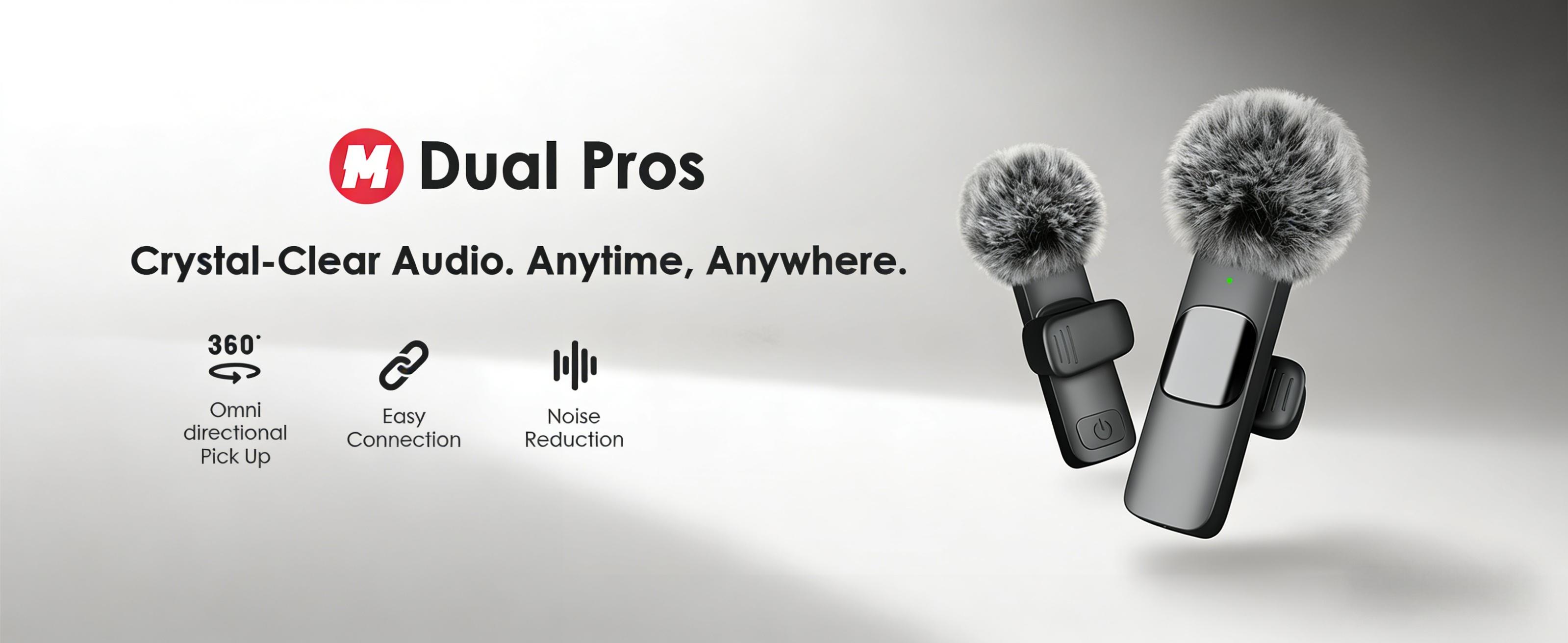 Wireless Microphone for iPhone iPad Android Phone 2 Pack Lavalier Lapel Mic with Noise Reduction Plug Play Mini Microphone for Video Recording Interview Podcast YouTube TikTok Vlog Audio Smartphone