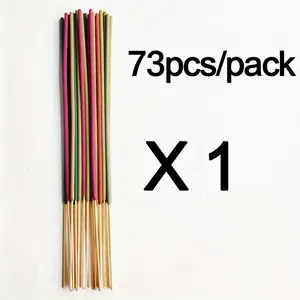 73/99/169pcs Mixed Incense Stick Set | Featherless, Safe and Non-irritating for Indoor/Outdoor Use, Includes Lavender, Lemongrass, White Sage, Rose, Dragon'S Blood, Cherry Blossom, Jasmine, and Peppermint - Manufactured Wood