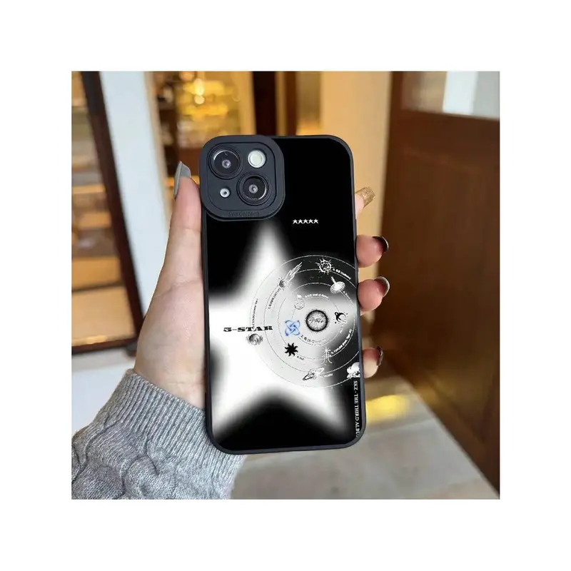Star Skz Aesthetic Cool Phone Case Pupil Shadow For IPhone 16 11 15 14 13 12 Pro Max XR Plus Skz Merch Gifts Black Phone Case Protective Birthday Gifts For Fans Teens Teen Girl Gifts  Stuff