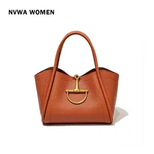 Women's Pebbled Leather Handbag, Vintage Caramel Brown Design, Perfect Everyday Commuter Tote, Minimalist Purse, All Seasons