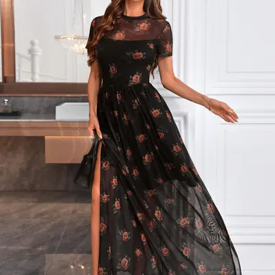 Lace Dress Macy's Holiday Party Dress Macys Dresses Black