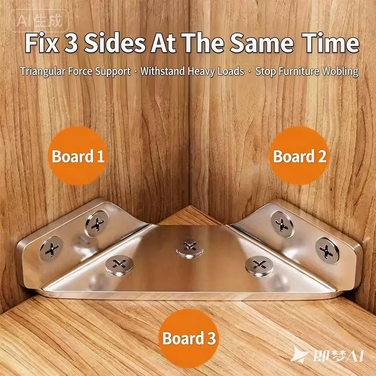 Furniture Corner Connector - 20PCS Universal Stainless Steel L Brackets for Wood,Hardware Metal Angle Bracket Corner Braces,L Bracket for Shelves,Table,Cabinet,Drawer,Corner Brackets for Wood