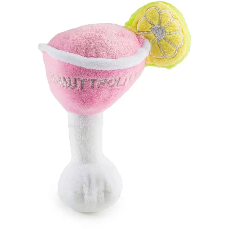 Cosmuttpolitan with Lemon Plush Squeaker Dog Toy