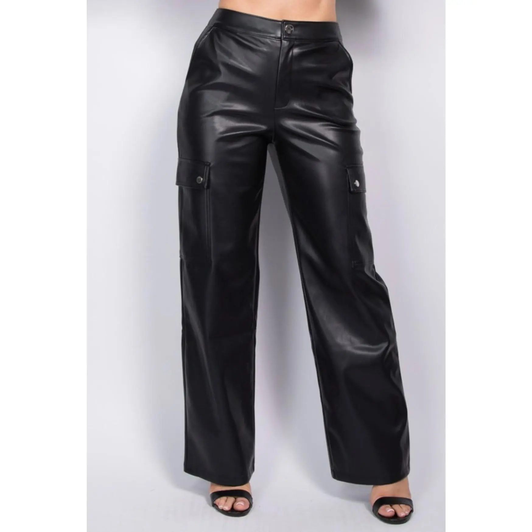 Leather Cargo Pants