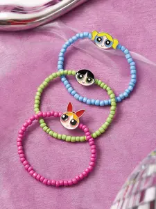 THE POWERPUFF GIRLS Fashionable Zinc Alloy Figure Decor Bracelet For Women For Daily Decoration