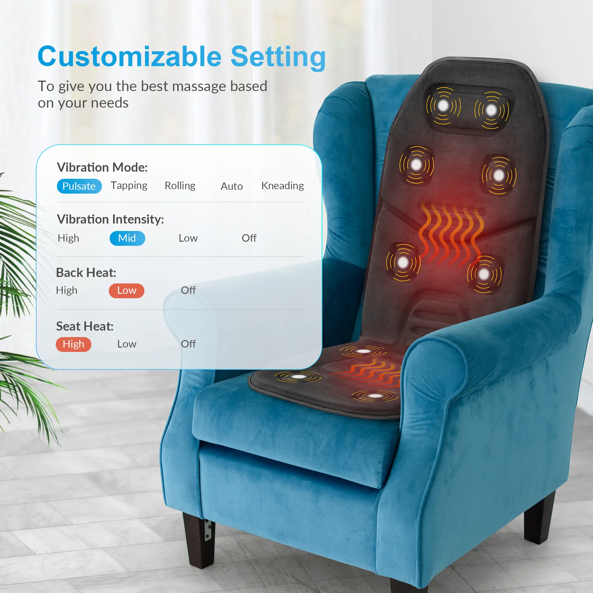 COMFIER Back Massager with Heat, App Control Vibration Massage Seat Cushion, 10 Motors & 3 Heat Levels Chair Massager Pad, Gifts for Mom,Dad Home Office Use - TikTok Shop COMFIER Back Massager with Heat, App Control Vibration Massage Seat Cushion, 10 Motors & 3 Heat Levels Chair Massager Pad, Gifts for Mom,Dad Home Office Use - TikTok Shop
