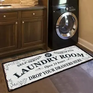 Kitchen Laundry Room Absorbent Non-Slip Algae Mud Runner Mat, Farmhouse Kitchen Floor Mat, Water Absorbing Foot Pad, Home Simple Durable Washable Rug, Home Decor Rugs, Large, Laundry Room Mats