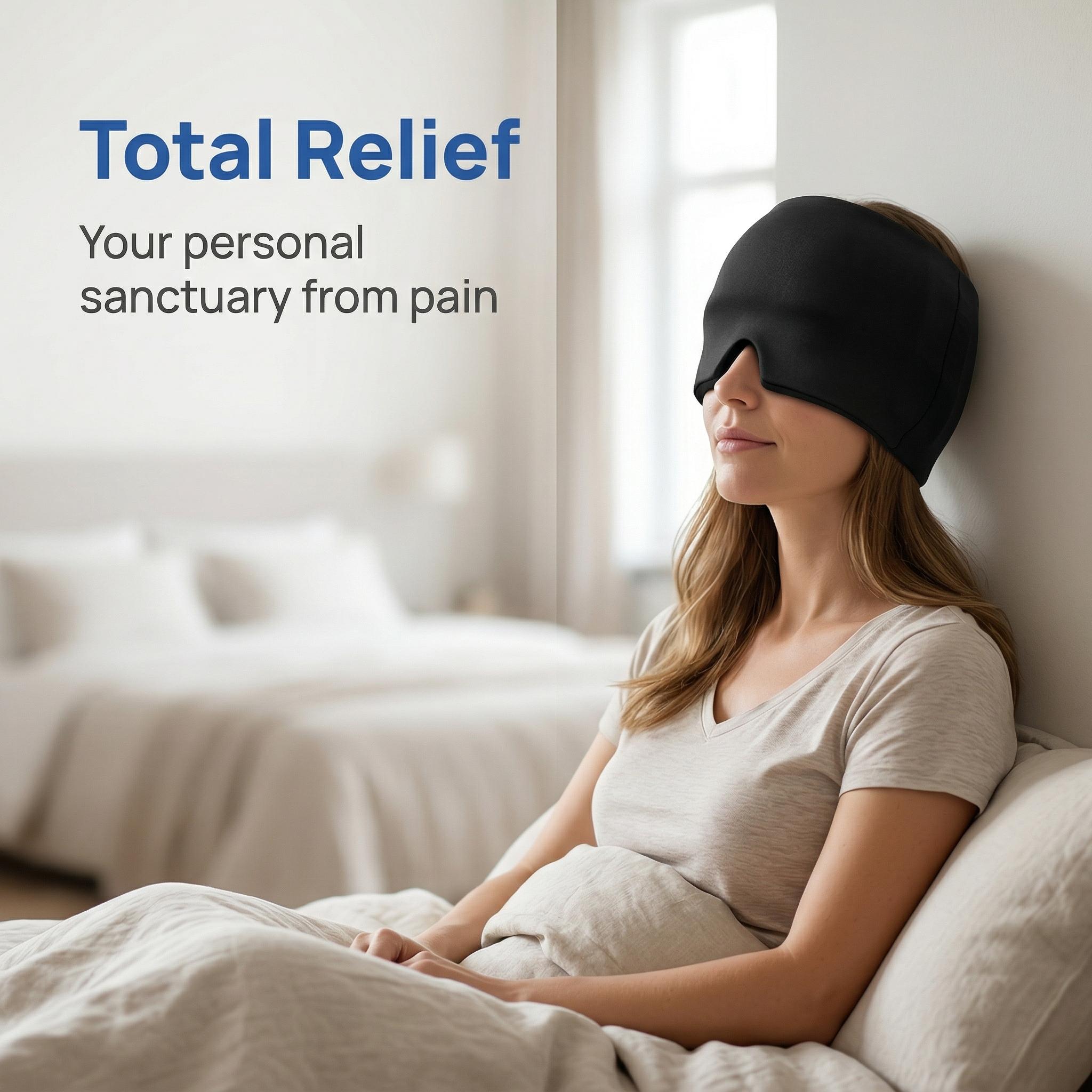 Migraine Headache Relief Cap, Gel lce Head Wrap for Tension and Stress Relief.Suitable for Home breaks, before sleep, office