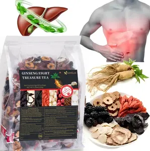 Ginseng Five Treasures Tea Kidney Tea, 3o Bags Traditional ChineseHerbal Kidney CleansingTea forWomen&Men,PlantHerbalFormula- Beverage