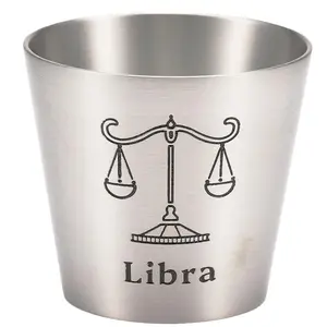 Zinc Alloy Constellation Themed Shot Cup, 1 Count Vintage Shot Cup with Constellation Symbol, Drinking Cup for Vodka, Tequila, Liqueur