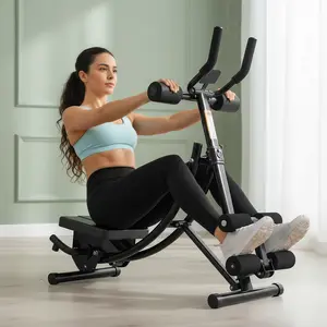 Stable Home Fitness Stepper - Ergonomic Handle & Padded Seat for Versatile Body Training Sessions