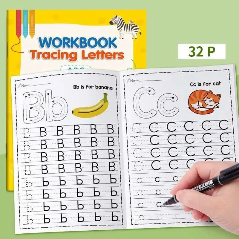 Letter Writing Practice Book, Tracing Letters, Tracing Preschool Books, Pre-School Writing Workbook with Common Words, Suitable for Kindergarten and Kids over 3 Years Old