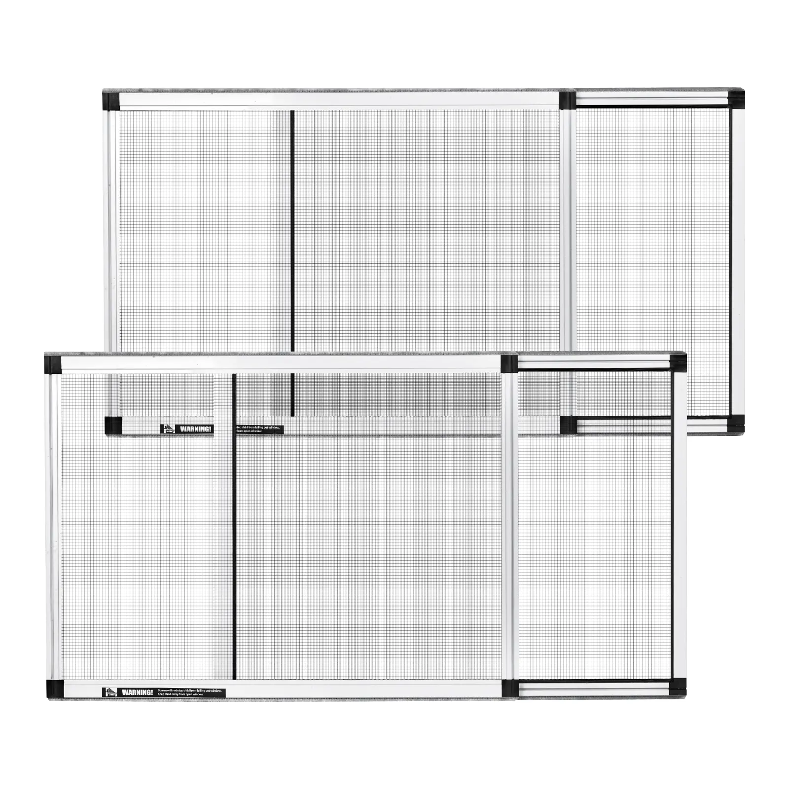 【SummerFinds】VEVOR Adjustable Window Screen (2 Packs), 15" H x 21"-40" W, 21x15x0.7in Closed/40x15x0.7in Expanded, Aluminium Frame, Durable Mesh, Horizontal/Vertical Use, Easy Installation, Felt Edges for Better Seal, Home Window Hardware