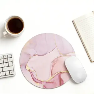 Fashion Cartoon Round Mouse Pad, Non-Slip Rubber Base, Small Desktop Mat for PC/laptop, Gaming/mouse Pad, Gift for Girls/women, 7.87 Inches