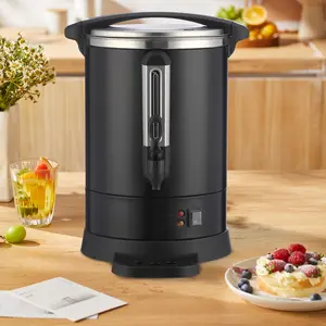 ‌Commercial Coffee Urn 100-Cup - 14L Stainless Steel Electric Hot Water Dispenser for Church, Office, Wedding Catering, Large Capacity Easy-Clean and Double Wall Insulation Design