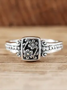 Retro minimalist floral women's ring suitable for parties, gatherings, women's jewelry gifts