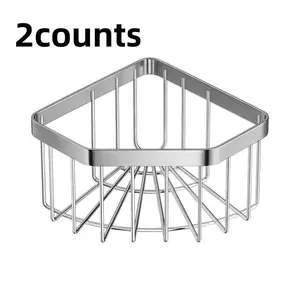 2-Piece Kitchen Sink Organizer Set, Stainless Steel Sponge Rack and Drainer, Hanging Faucet Holder for Sponges and Brushes