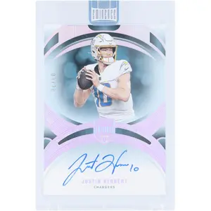 Justin Herbert Los Angeles Chargers Autographed 2024 Panini Eminence #4 #3/10 Card - Fanatics Authentic Certified
