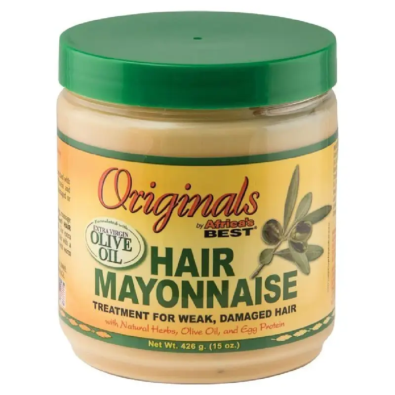 Africa's Best Hair Mayonnaise Conditioning Cream Treatment - 15oz Unisex Selfcare Remedy, Olive Oil & Natural Oils Mix, Egg Protein Strengthener, Botanical Vitamins Hydrator for Damaged Repair & Moisturizing Boost