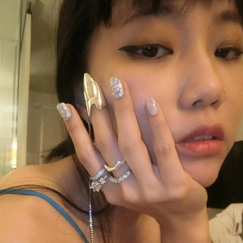 Women Girl Gifts Jewelry Rings Adjustable Fingertip Rings Alloy Material