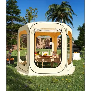 10 x 10 FT TPU Pop Up Square Tent | Clear Bubble Shelter | Waterproof, Windproof & Coldproof | Portable Outdoor Screen House