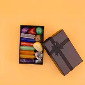 [Magic Crystal] Chakra Crystal Stone and Crystal Wand Set With Box, Crystal Kit, Shop Now,  Deals for You Days, Gift, Giftideas, Energy，Holiday Decor, Christmas, Halloween, New Year, Valentine's Day,Easter,ramadan decorations,st patricks day