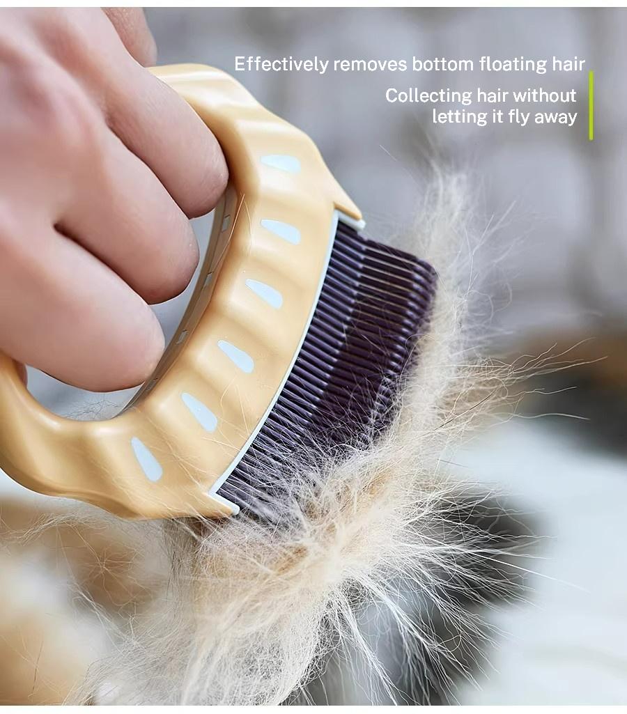 a Gentle, Flexible, Grooming Comb for Pets，Pet Grooming Brush for Dogs, Cats & Rabbits | Effortless Deshedding Tool to Remove Loose Fur