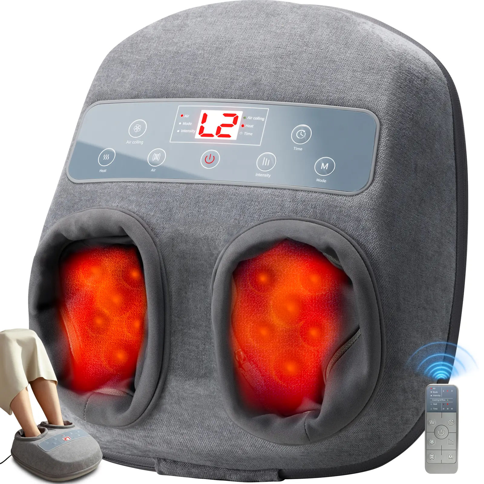 Upgraded Shiatsu Foot Massager with Heat – [2026 Upgraded] Deep Kneading for Tired Feet & Relaxation, Remote Control, Gifts for Women Men Mom Dad Birthday