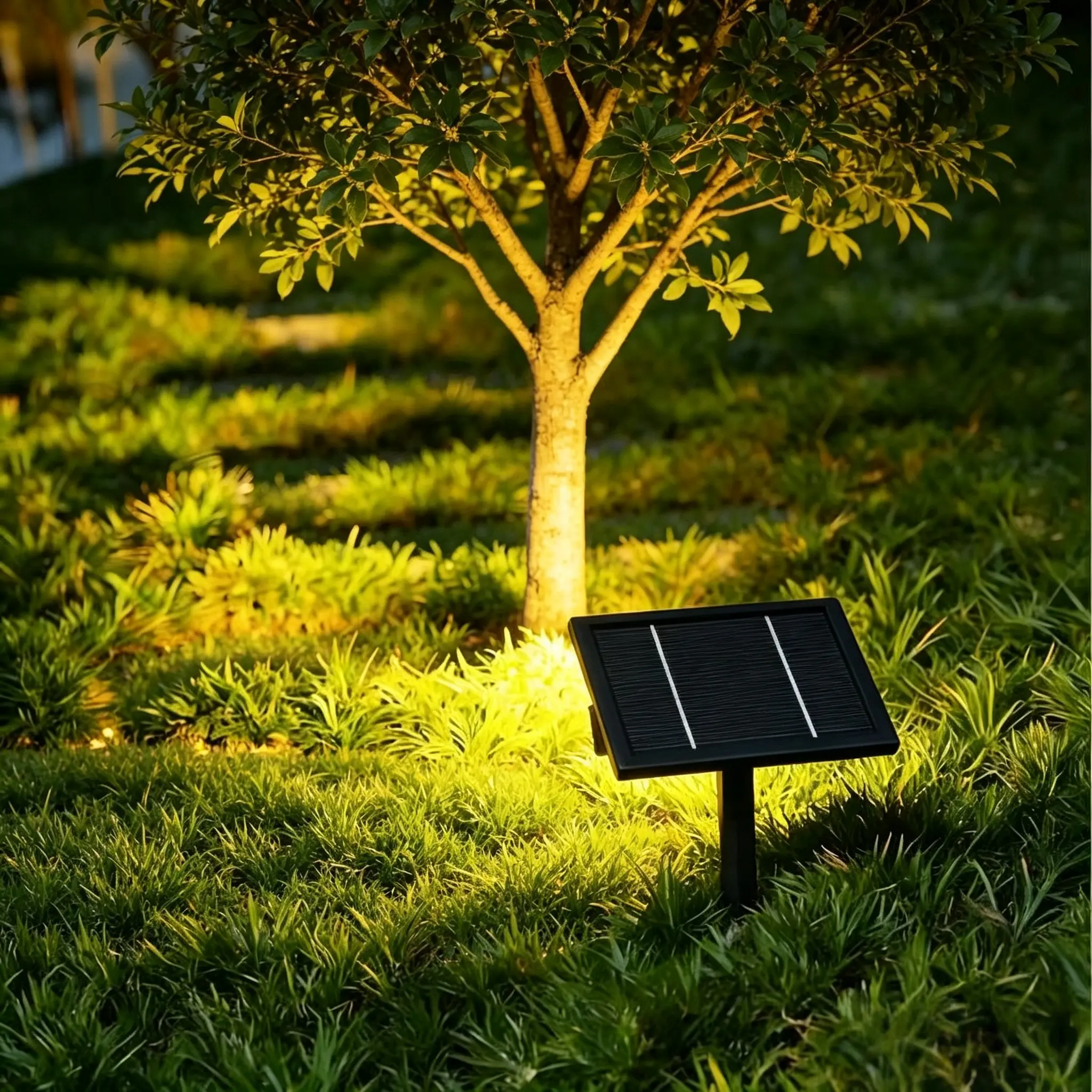 2-in-1 Oversized Solar Spot Lights Outdoor Waterproof - Solar-Powered, 10-Hour Glow, Auto-On/Off Dusk-Dawn, Stake & Wall Mount, Decking & Patio Lighting for Curb Appeal