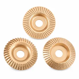 Wood Carving Disc Set for Angle Grinder 3Pcs Wood Carving Disc Set for 4 Inch Angle Grinder,5/8" Inner Diameter, Grinding & Shaping Wheel for Wood Cutting, Durable Grinder Attachment Set