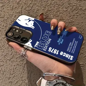 Fashion Red ins B-Bulles Blue Since 1975 Phone Case Casing Compatible with Samsung Galaxy S25 S24 S23 S22 S21 S20 FE Ultra Plus 4G 5G Shockproof Matte Back Cover