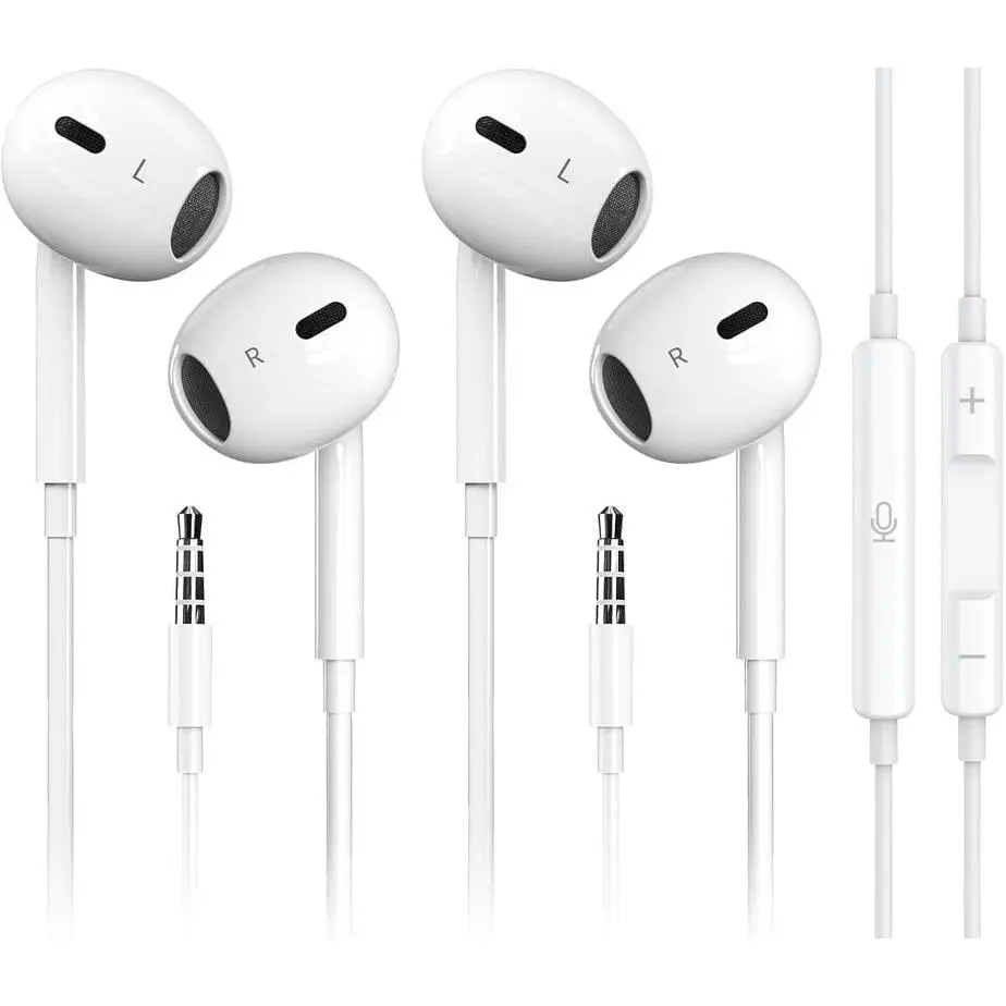 2 Pack Wired iPhone Earbuds/iPhone Headphones/Earphones with 3.5mm Wired[MFi Certified] with Mic, Volume Control Support for iPhone,iPad,iPod,Computer,MP3/4,Android  3.5mm Audio Devices