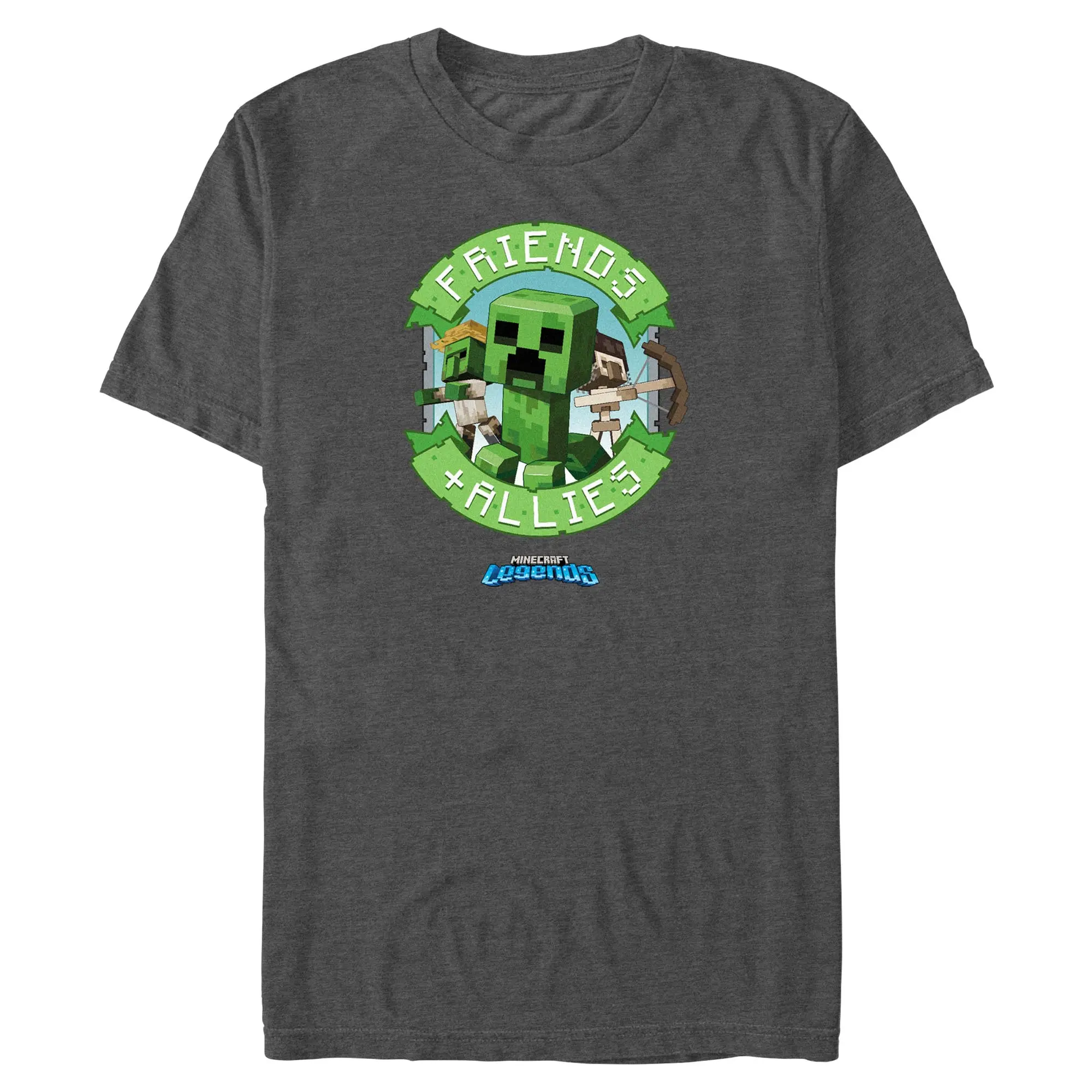 Mens Minecraft Friends and Allies Creeper T Shirt