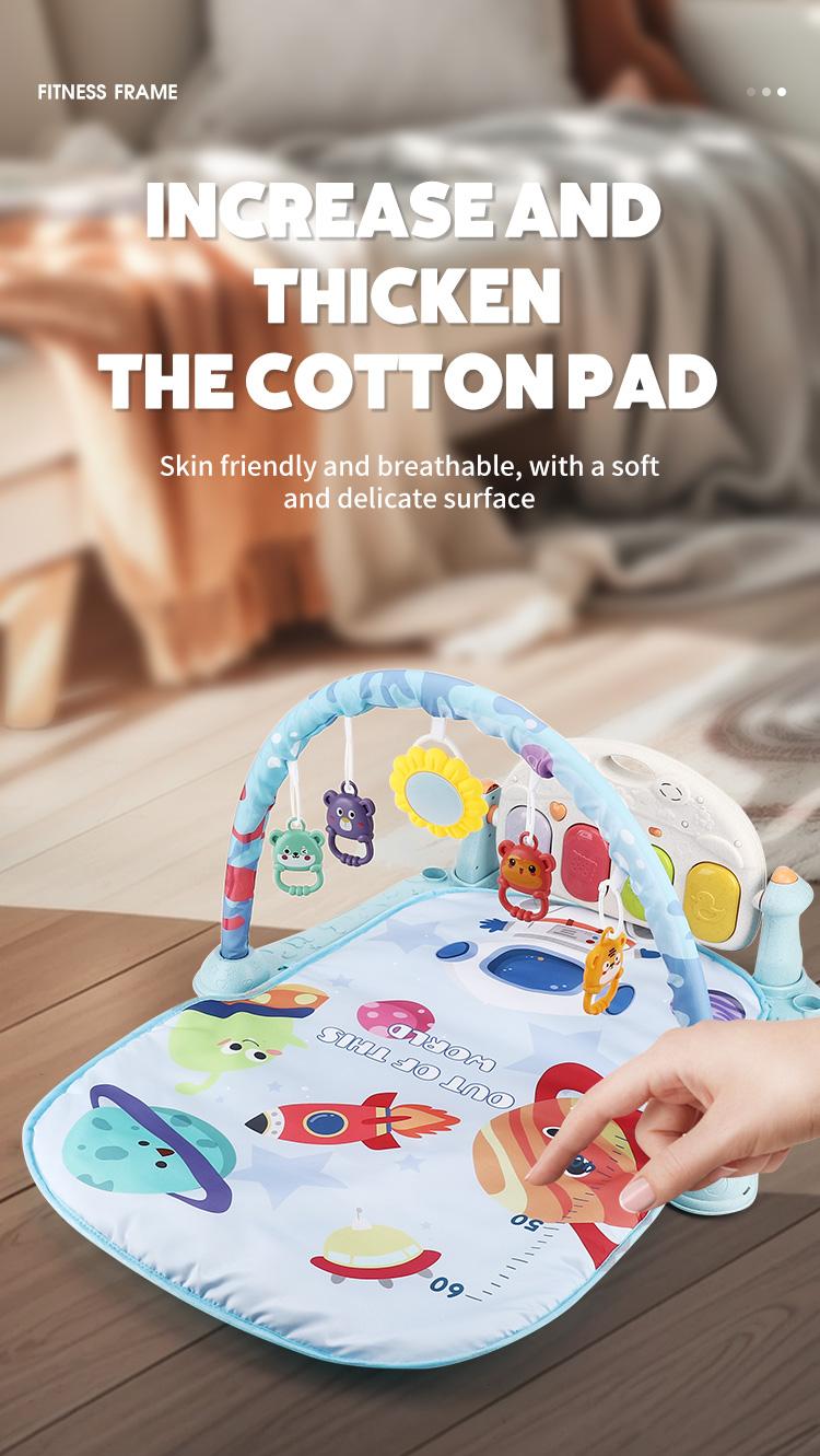 Baby Large Size 31 inch Play Mat Piano Gym with Music Rattles 4-Key Piano 422 MIDI Songs Removable Mat Newborn Gift for Christmas Birthdays